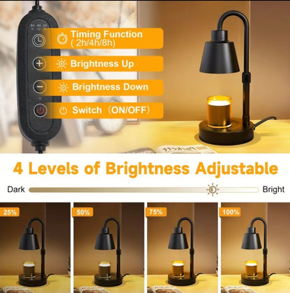 Candle Warmer Lamp - Black Metal